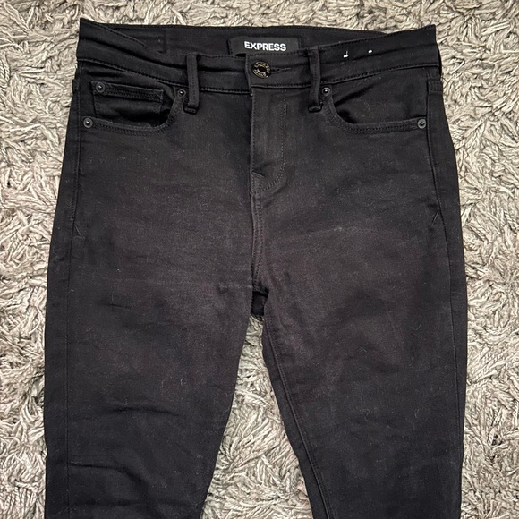 Express Mid Rise Stretch Jean Legging - Picture 2 of 7